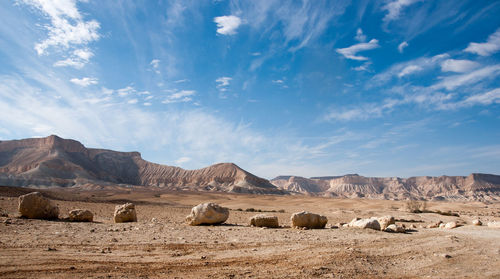 Scenic view of desert against sky