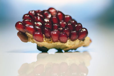 Close-up of dessert on table