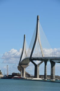 Low angle view of bridge against sky