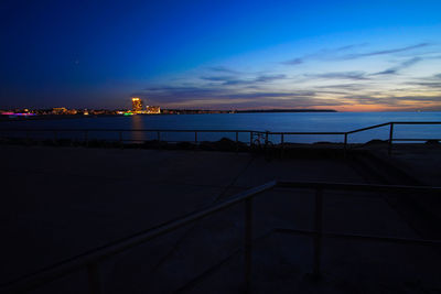 Scenic view of sea against sky at sunset