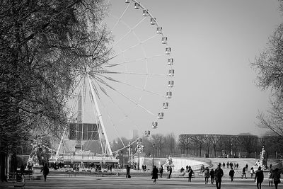 People enjoying in amusement park