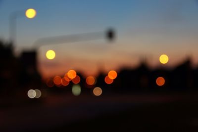 Defocused lights at night