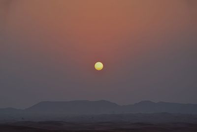 Scenic view of landscape against sky during sunset