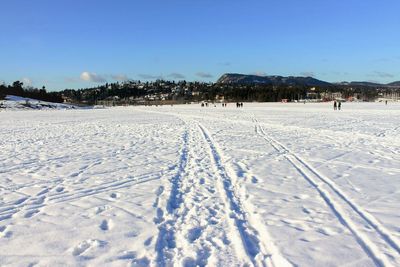 View of snow covered landscape