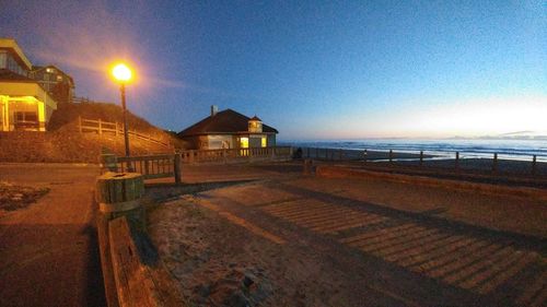 View of sea at sunset