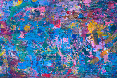 Full frame shot of multi colored wall