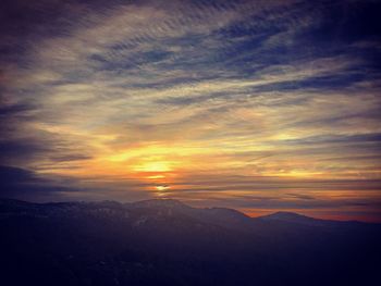 Scenic view of sky during sunset