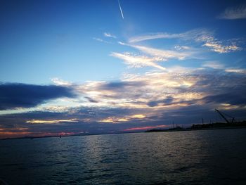 View of sea against cloudy sky