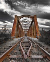 Railroad tracks against sky