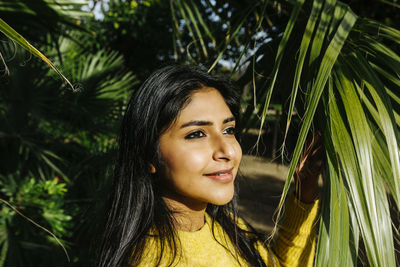 Portrait of young woman smiling