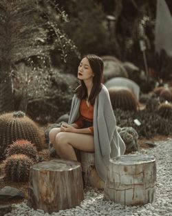 Portrait of young woman