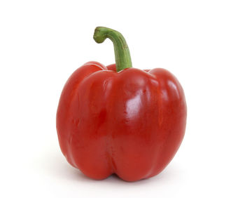 Close-up of apple against white background