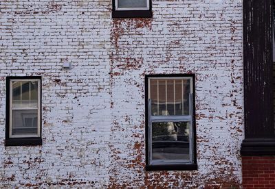 Closed window of house