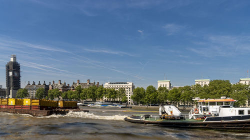 Buildings against sky in city