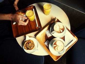 Coffee cup on table