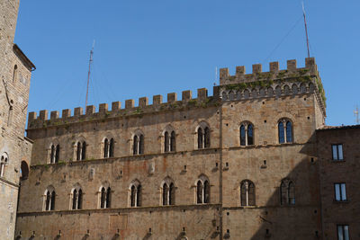 Low angle view of historic building against sky