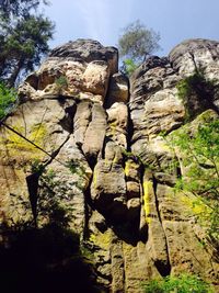 Low angle view of rocks