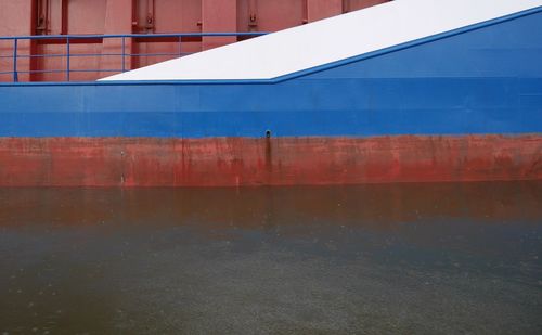 Cargo ship moving on sea