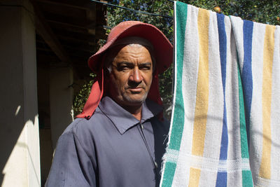 Portrait of a worker from northeastern brazil