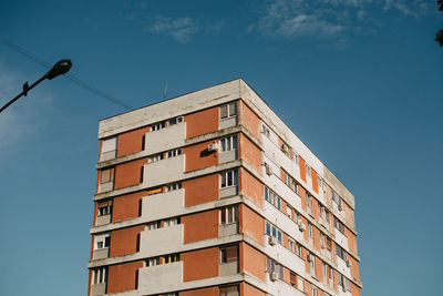 Low angle view of building against clear sky