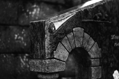 Close-up of rusty metallic structure