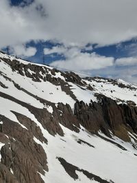 Snow covered mountain against sky