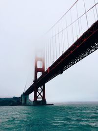 Low angle view of bridge against sky