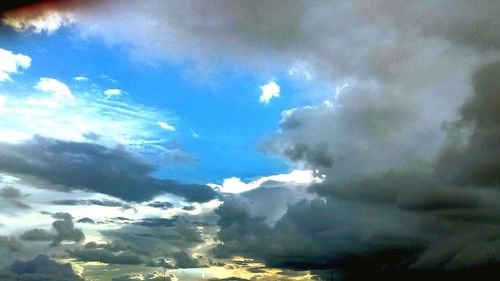 Low angle view of clouds in sky