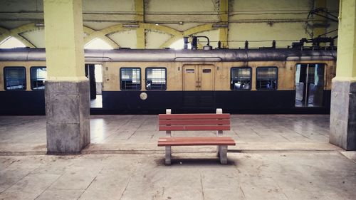 Train at railroad station