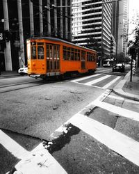 Cars on street in city