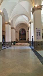 Empty corridor of historic building