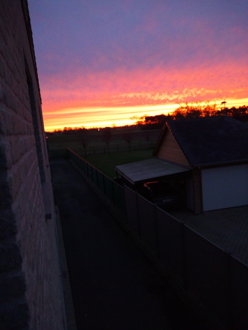 sunset, sky, architecture, built structure, building exterior, nature, cloud - sky, orange color, no people, silhouette, building, outdoors, house, city, environment, beauty in nature, scenics - nature, transportation, tranquility, sunlight