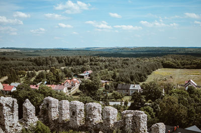 Panoramic shot of buildings against sky