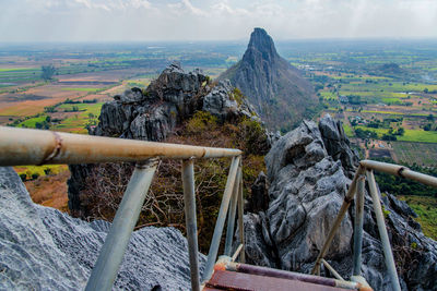 High angle view of landscape against sky