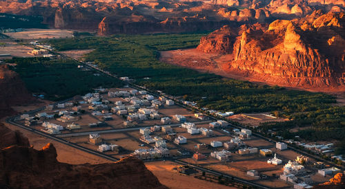 High angle view of townscape