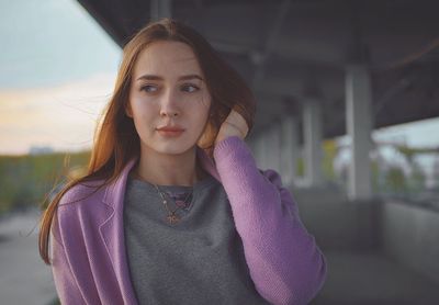 Portrait of young woman