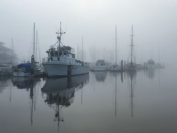 Boats in harbor