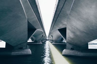 Low angle view of bridges over river