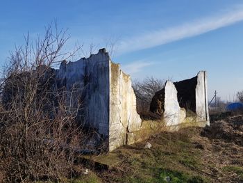 Abandoned building against sky