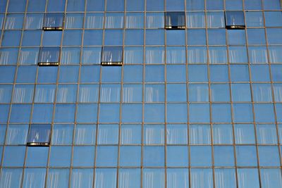 Reflection of sky on glass window