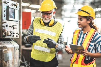 Man working with mobile phone