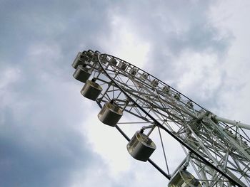 Low angle view of ferris wheel against sky