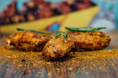 Close-up of insect on table