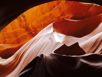 Rock formations at antelope canyon