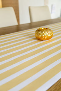 Close-up of paperweight on table