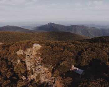 High angle view of mountains