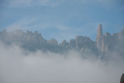 Low angle view of mountain against sky