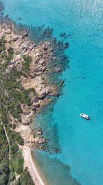 High angle view of beach