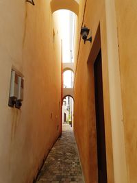 Empty corridor of building