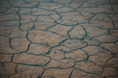 Full frame shot of cracked land